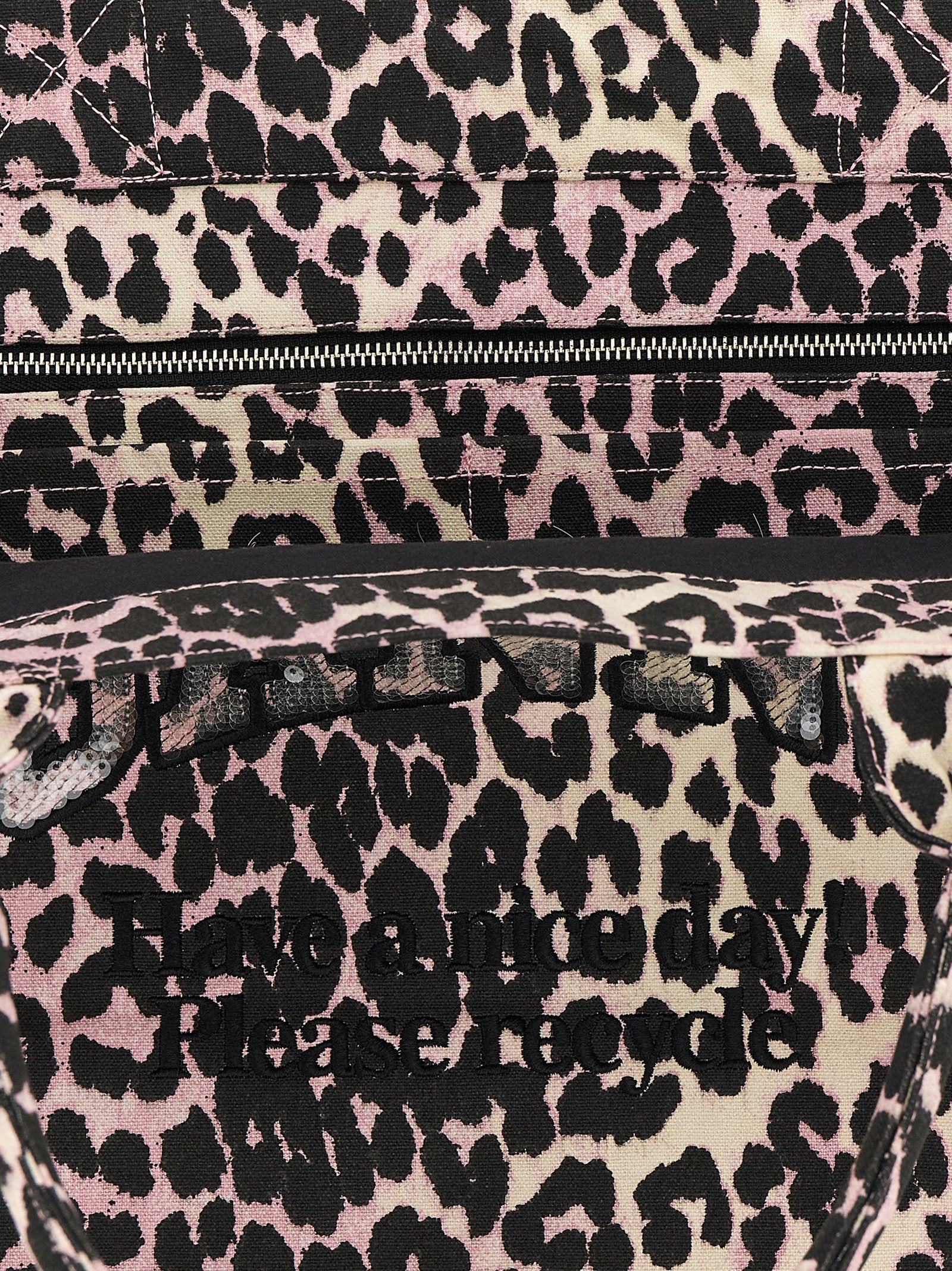 Ganni Multicolor Recycled Cotton Tote Bag