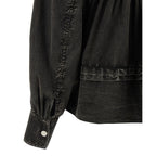 Ganni Black Organic Cotton Blouse