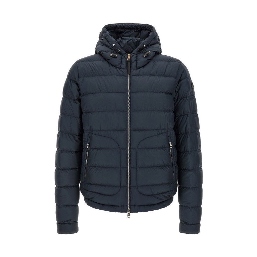 Moncler Blue Polyester Full-Length Jacket