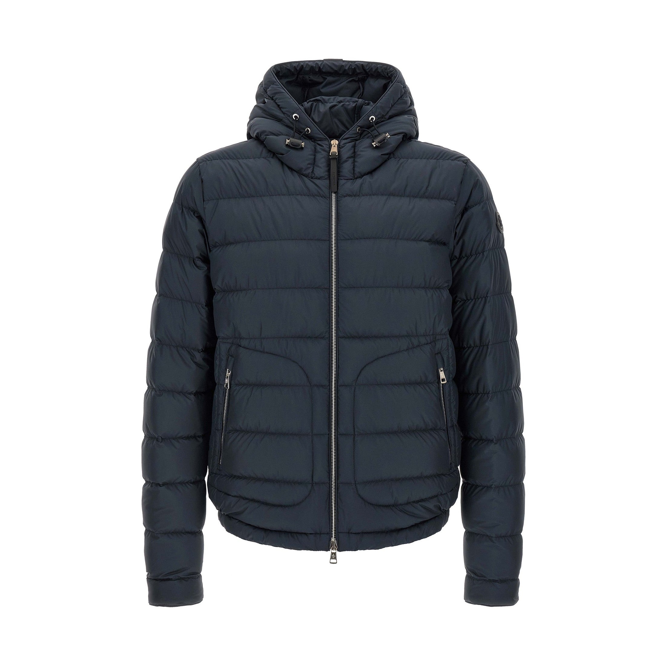 Moncler Blue Polyester Full-Length Jacket