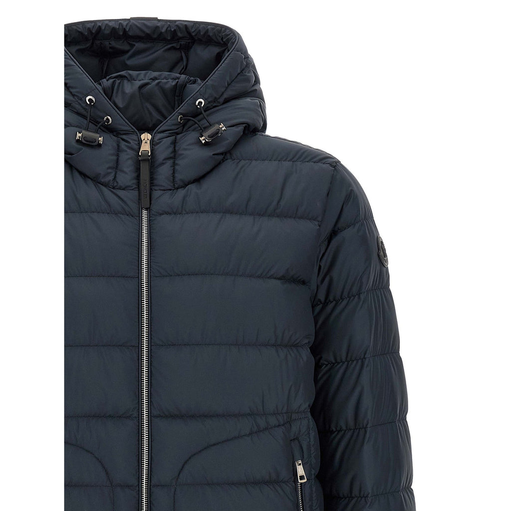 Moncler Blue Polyester Full-Length Jacket