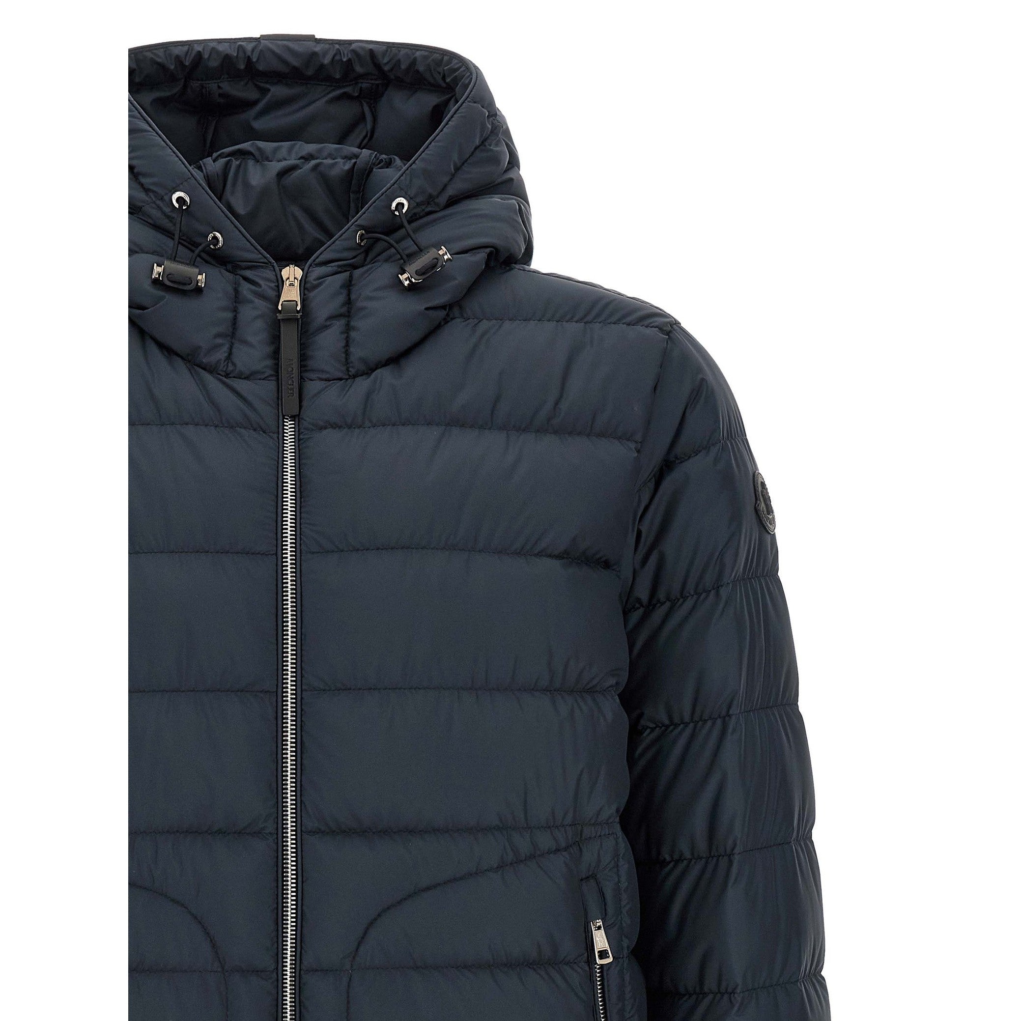 Moncler Blue Polyester Full-Length Jacket