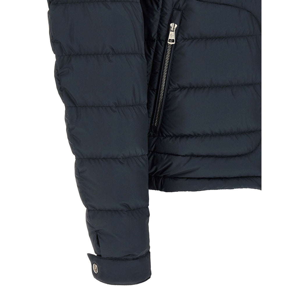 Moncler Blue Polyester Full-Length Jacket