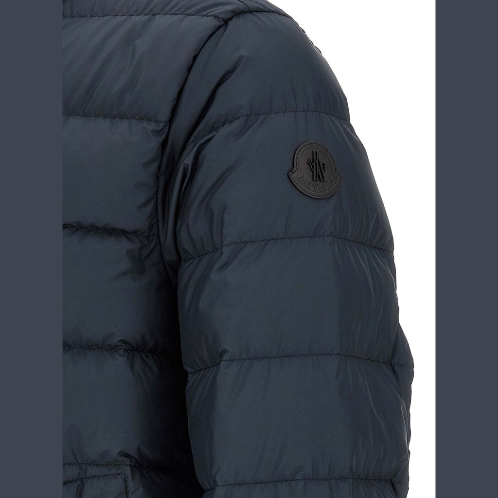 Moncler Blue Polyester Full-Length Jacket