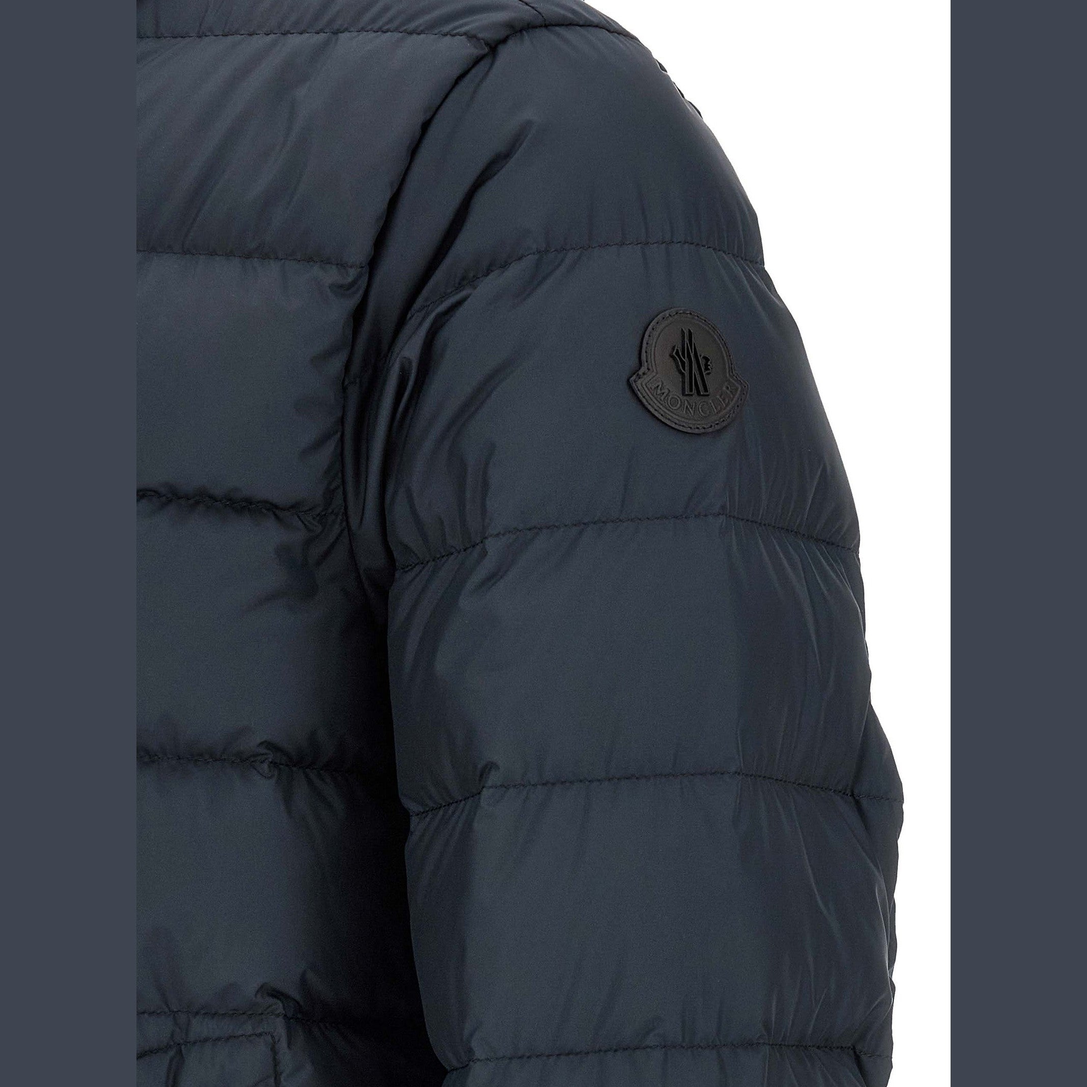 Moncler Blue Polyester Full-Length Jacket