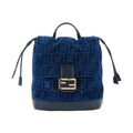 Fendi Blue Cotton Backpack