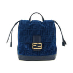 Fendi Blue Cotton Backpack