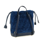 Fendi Blue Cotton Backpack