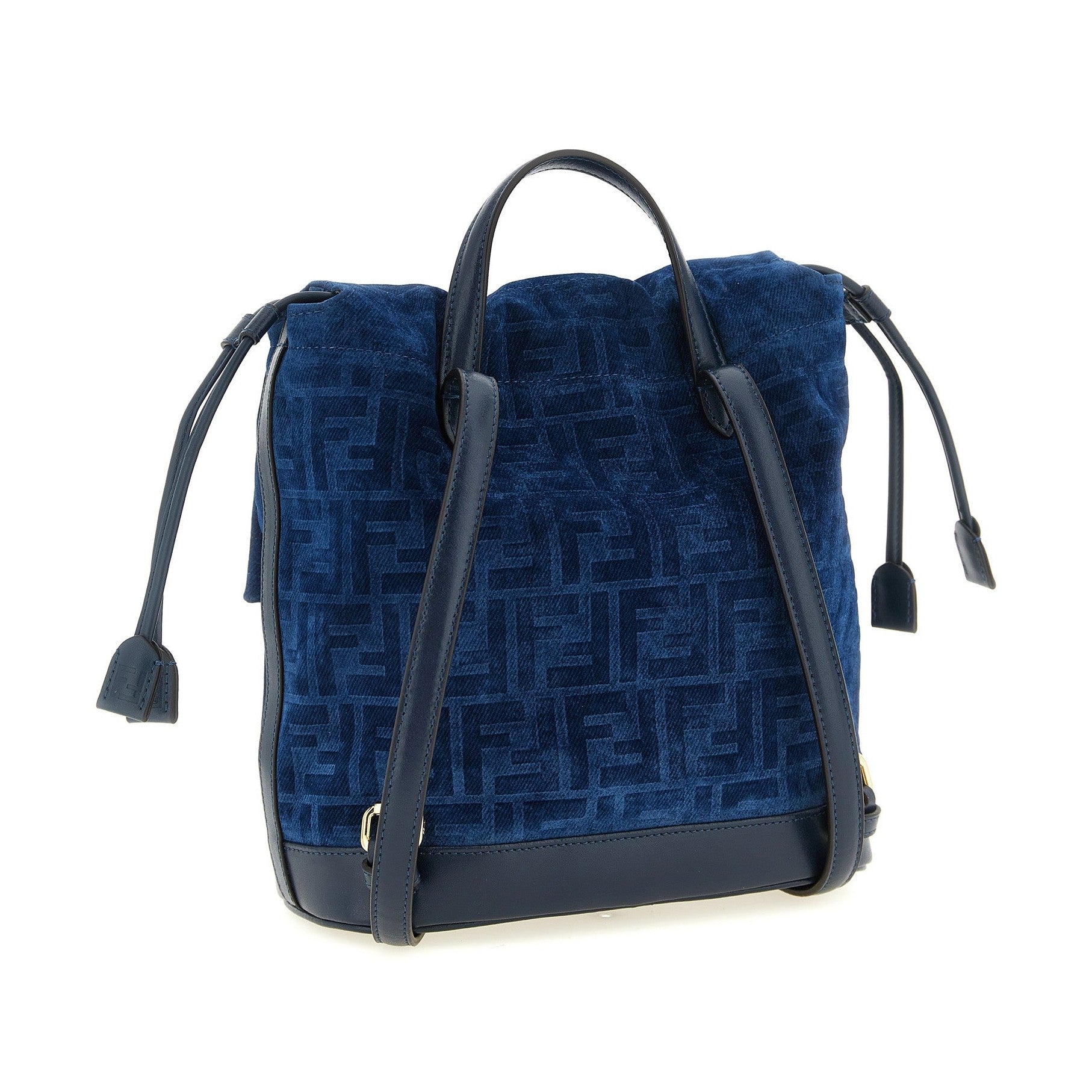 Fendi Blue Cotton Backpack