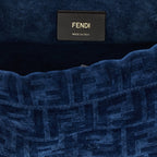 Fendi Blue Cotton Backpack