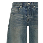 Balenciaga Blue Cotton Relaxed Fit Jeans