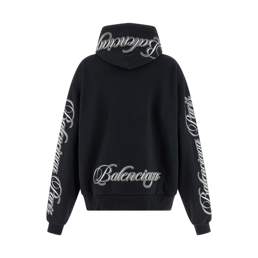 Balenciaga Black Cotton Hoodie