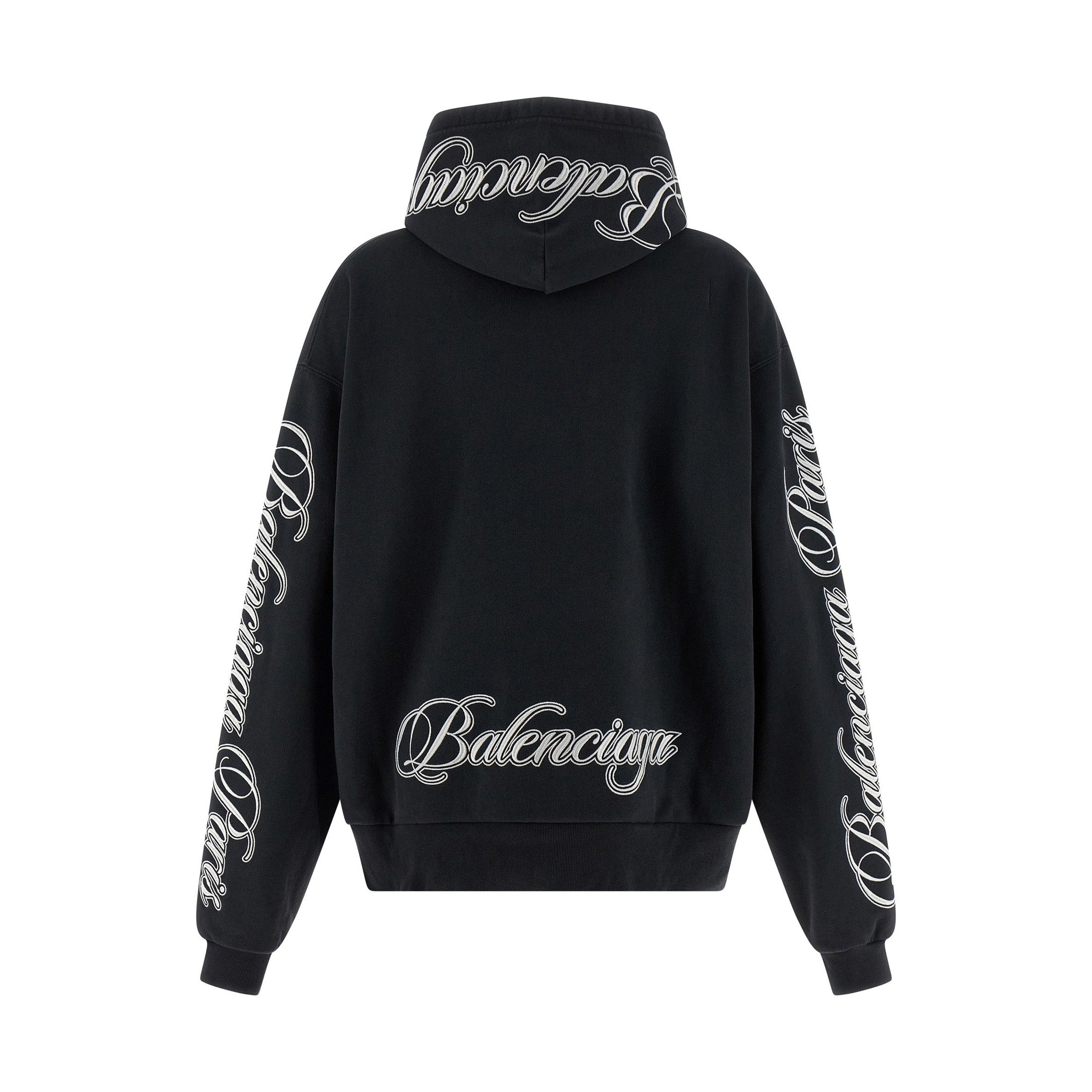 Balenciaga Black Cotton Hoodie