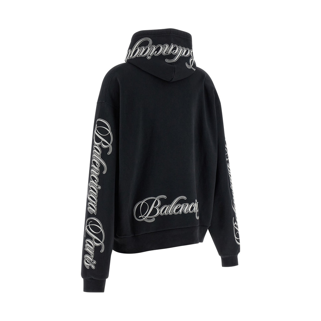 Balenciaga Black Cotton Hoodie