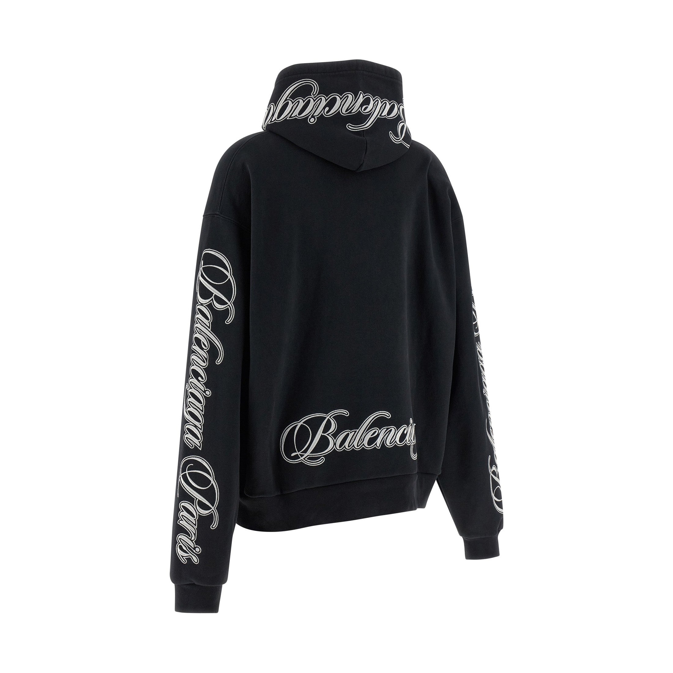 Balenciaga Black Cotton Hoodie