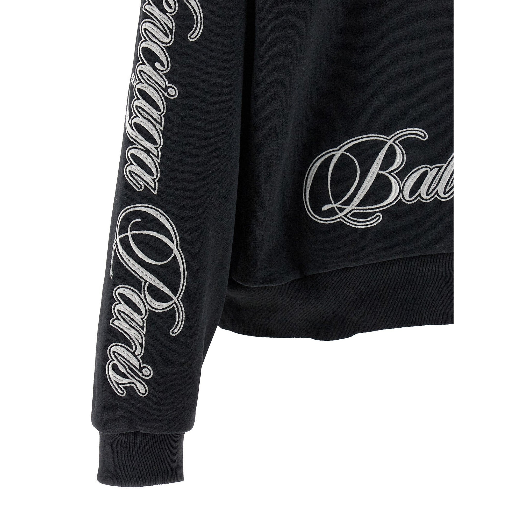 Balenciaga Black Cotton Hoodie
