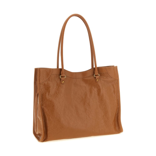 Balenciaga Brown Lamb Leather Shoulder Bag