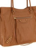 Balenciaga Brown Lamb Leather Shoulder Bag