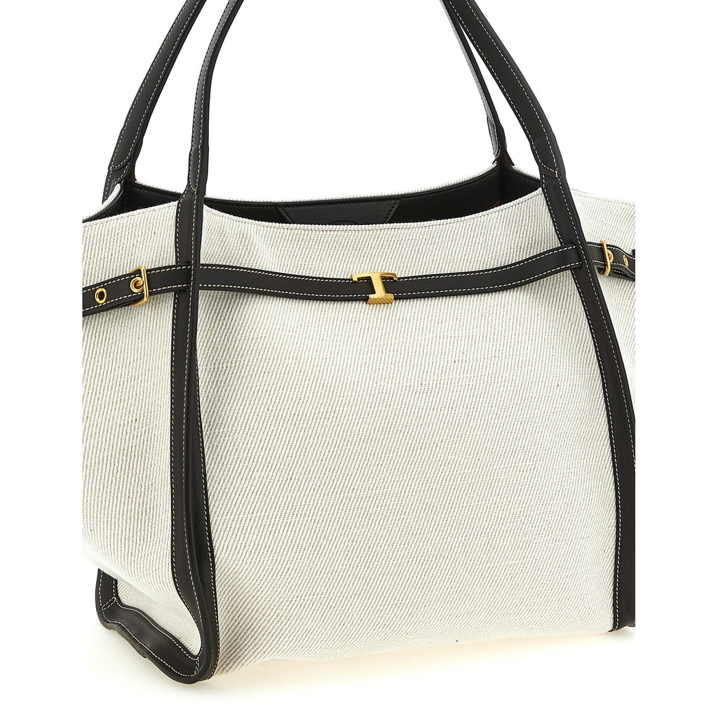 Tod's Multicolor Linen Tote Bag