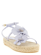 Zimmermann Purple Cowhide Flat Sandals