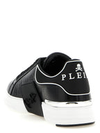 Philipp Plein Black Cowhide Low Top Sneakers