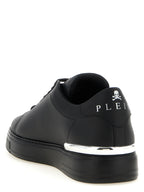Philipp Plein Black Calfskin Low Top Sneakers