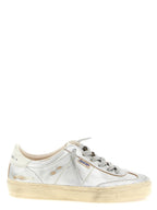Golden Goose Silver Cowhide Low Top Sneakers