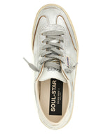 Golden Goose Silver Cowhide Low Top Sneakers
