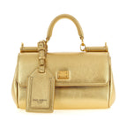 Dolce & Gabbana Gold Calfskin Handbag