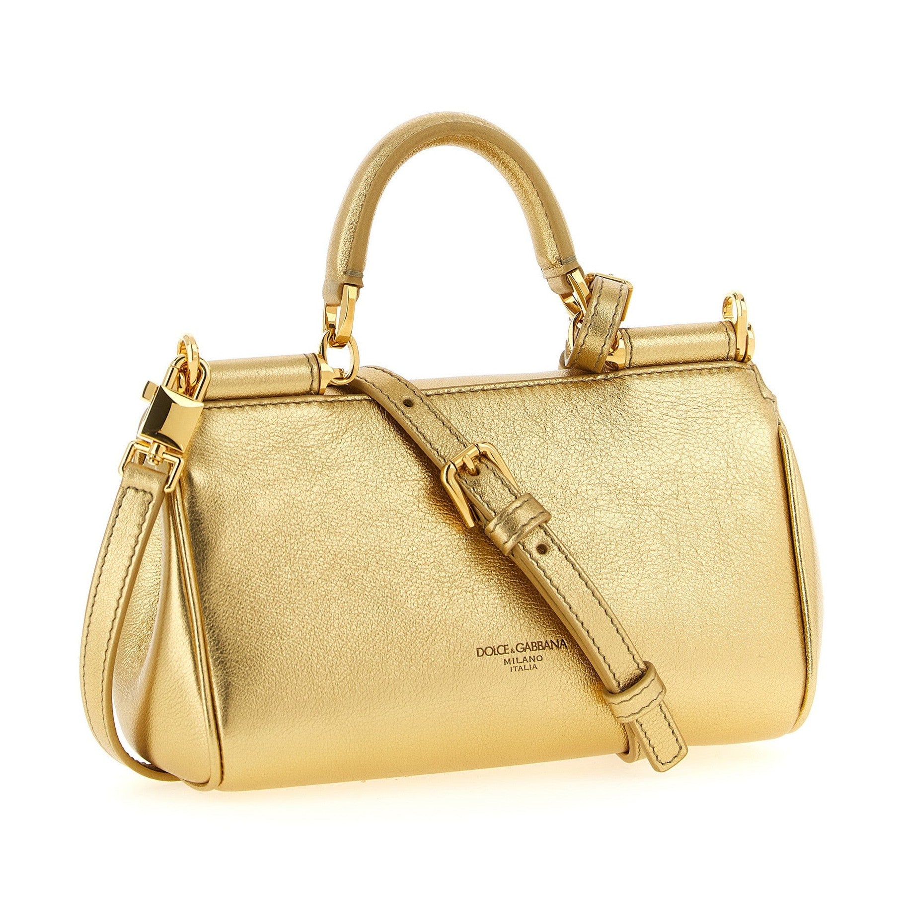 Dolce & Gabbana Gold Calfskin Handbag