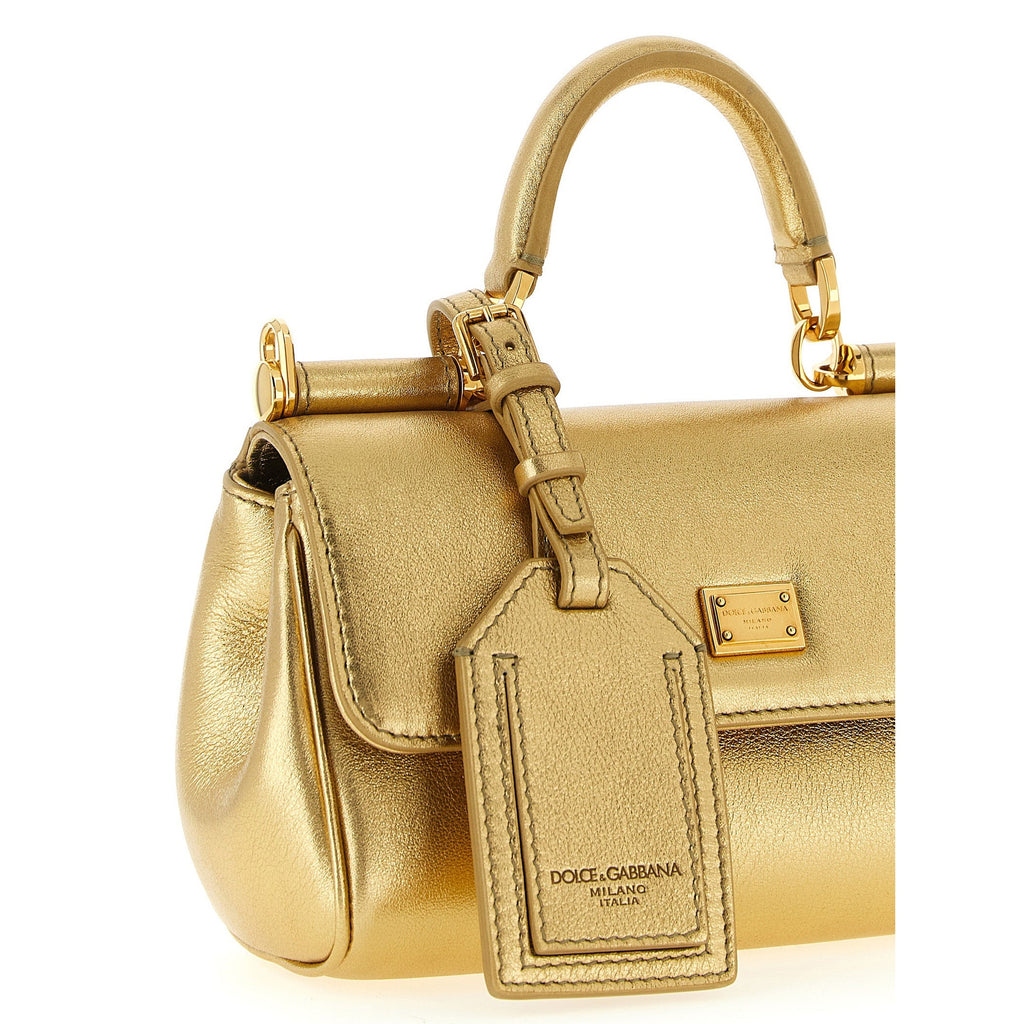Dolce & Gabbana Gold Calfskin Handbag