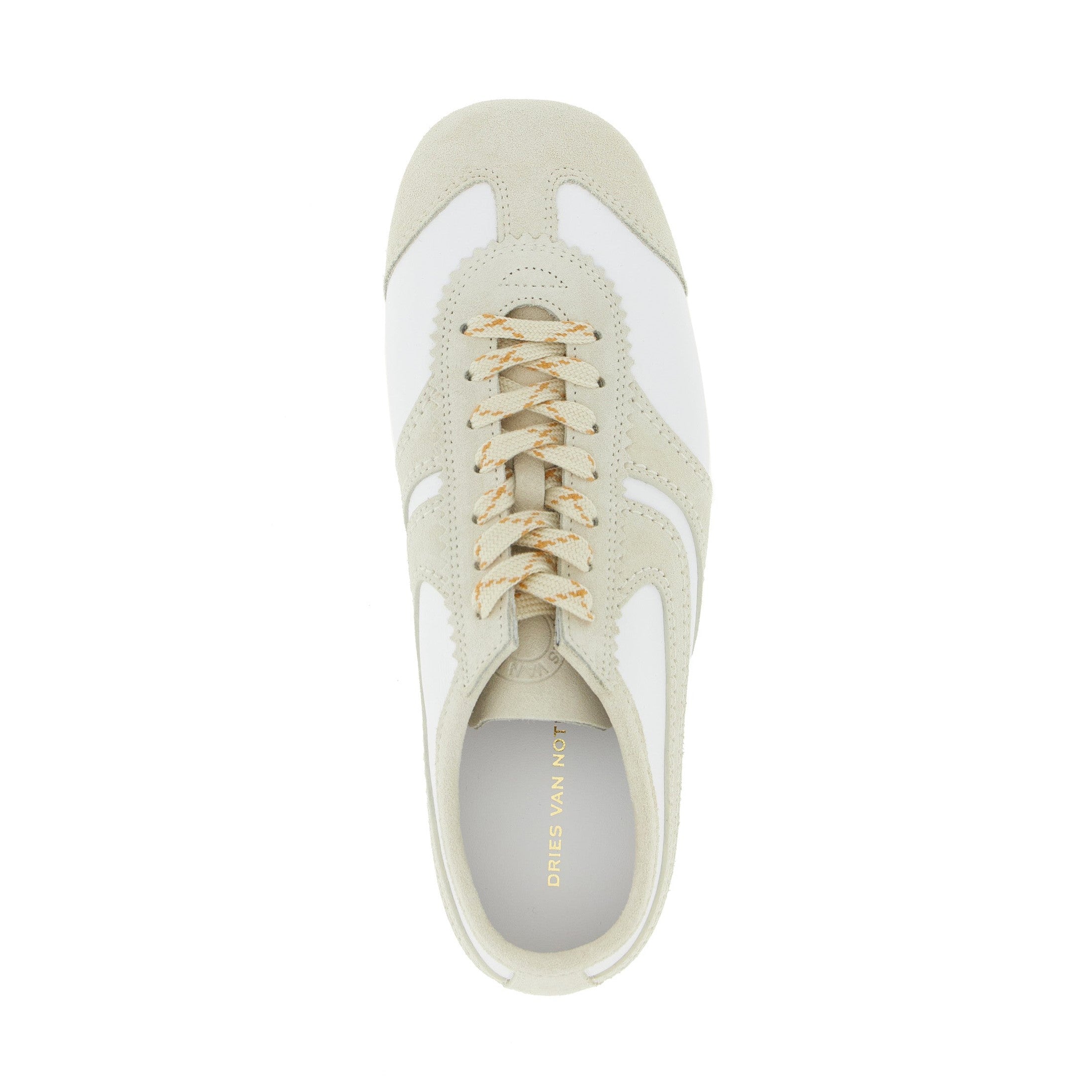 Dries Van Noten Beige Cowhide Low Top Sneakers