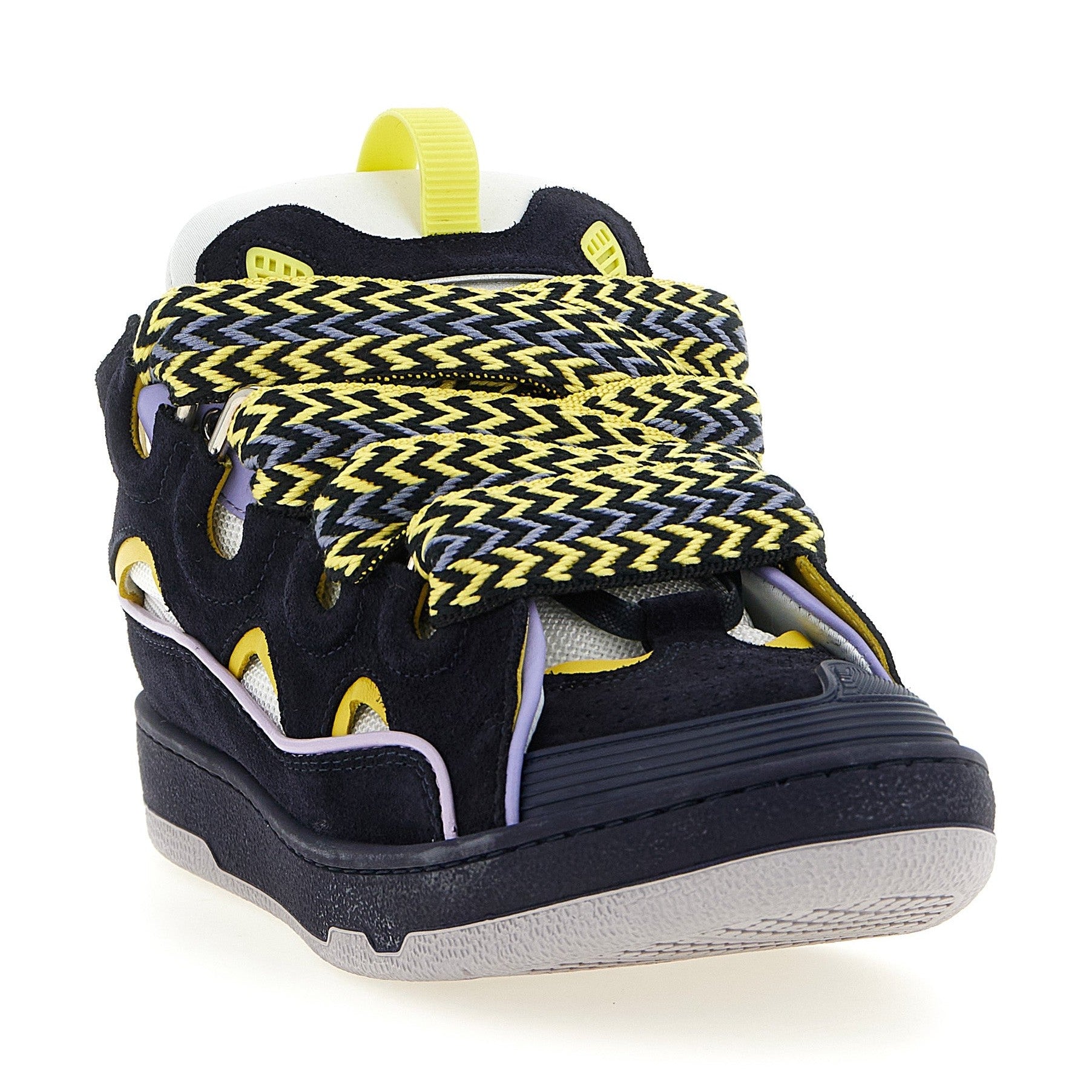 Lanvin Blue Calfskin Athletic Sneakers
