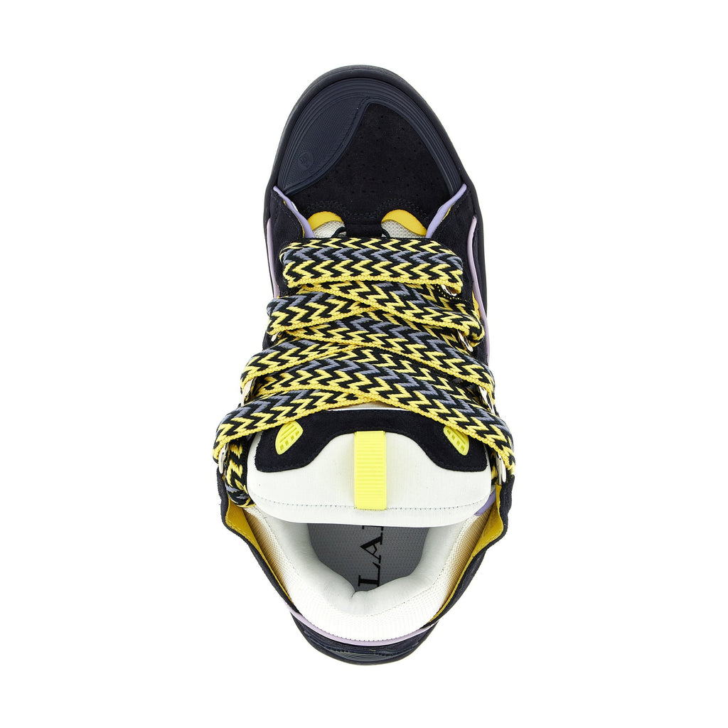Lanvin Blue Calfskin Athletic Sneakers