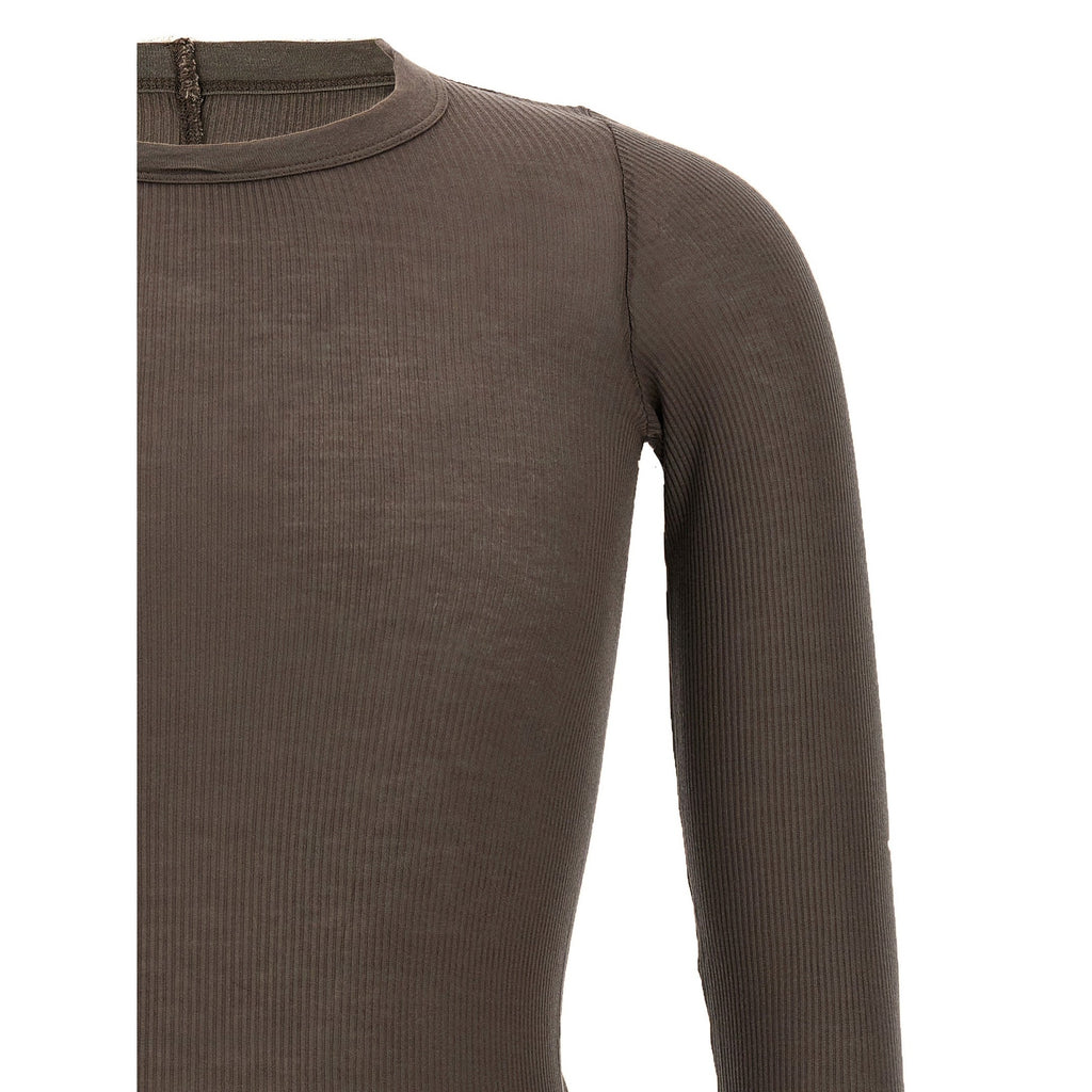 Rick Owens Gray Viscose T-Shirt