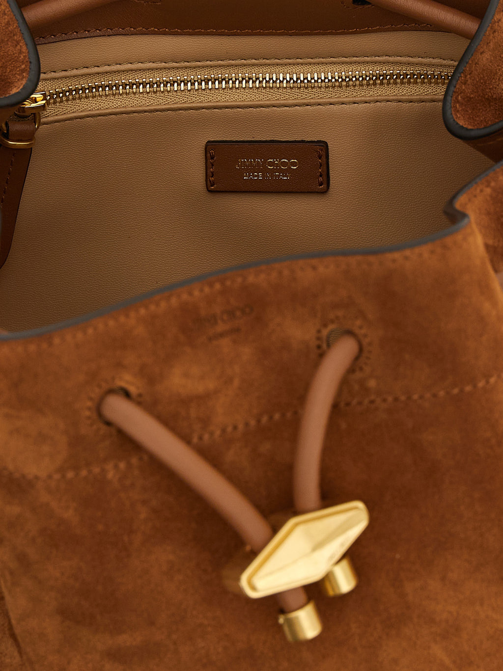 Jimmy Choo Gold Calfskin Shoulder Bag