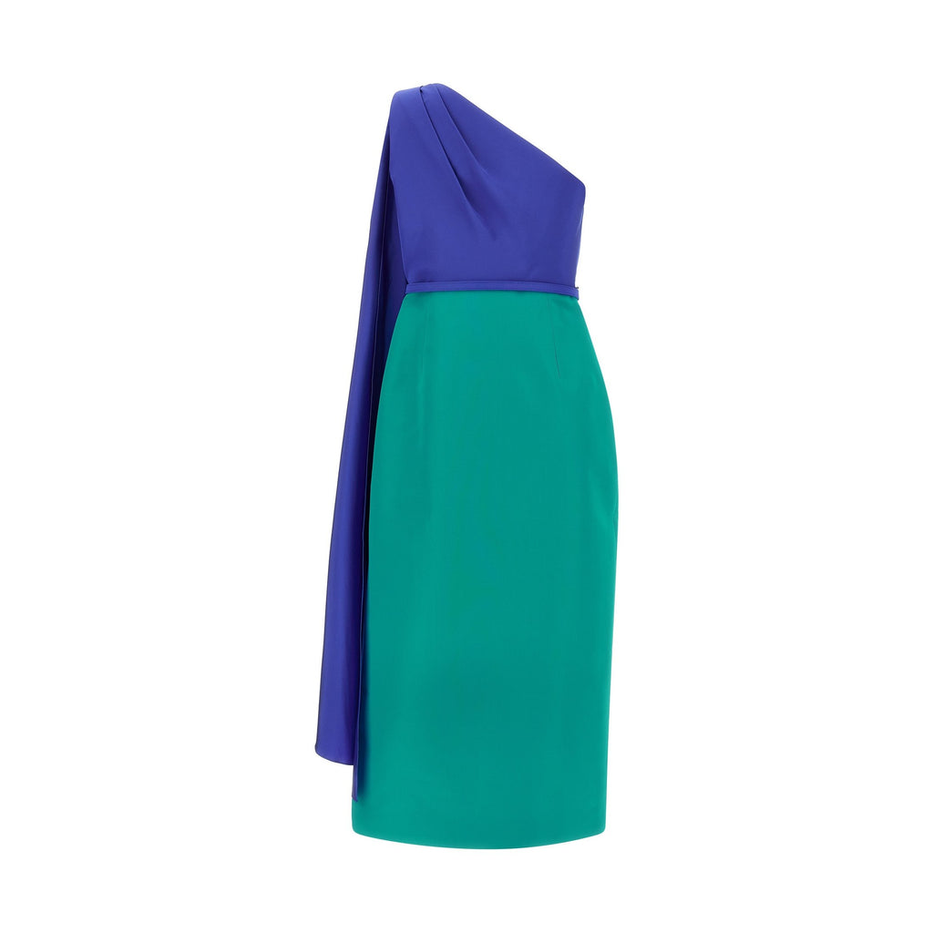 Carolina Herrera Multicolor Silk Midi Dress