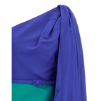 Carolina Herrera Multicolor Silk Midi Dress