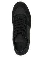 Rick Owens Black Calfskin Athletic Sneakers