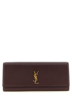 Saint Laurent Bordeaux Calfskin Clutch Bag