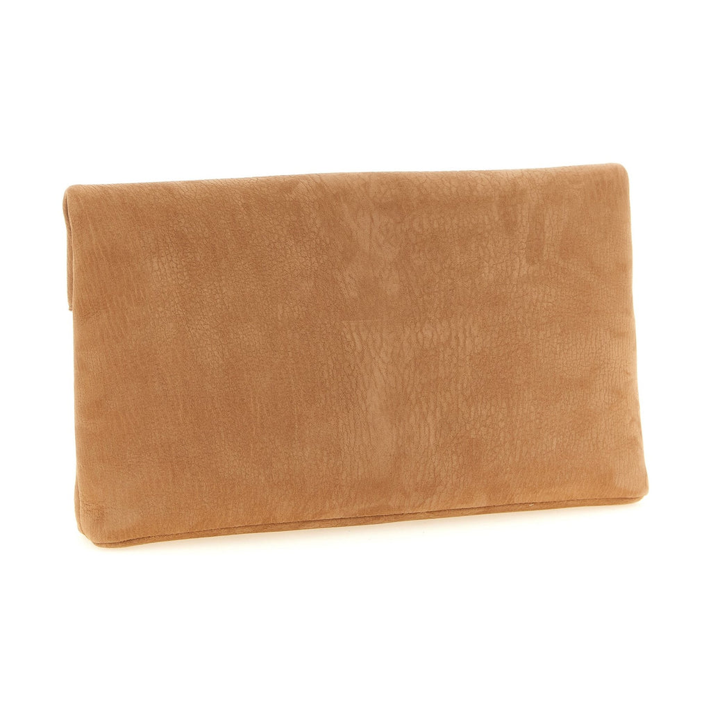 Saint Laurent Brown Lamb Leather Clutch Bag