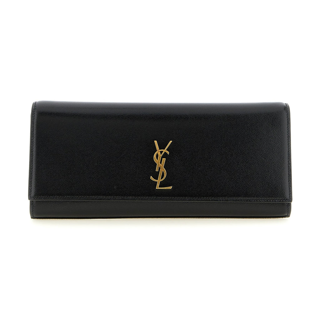 Saint Laurent Black Calfskin Clutch Bag