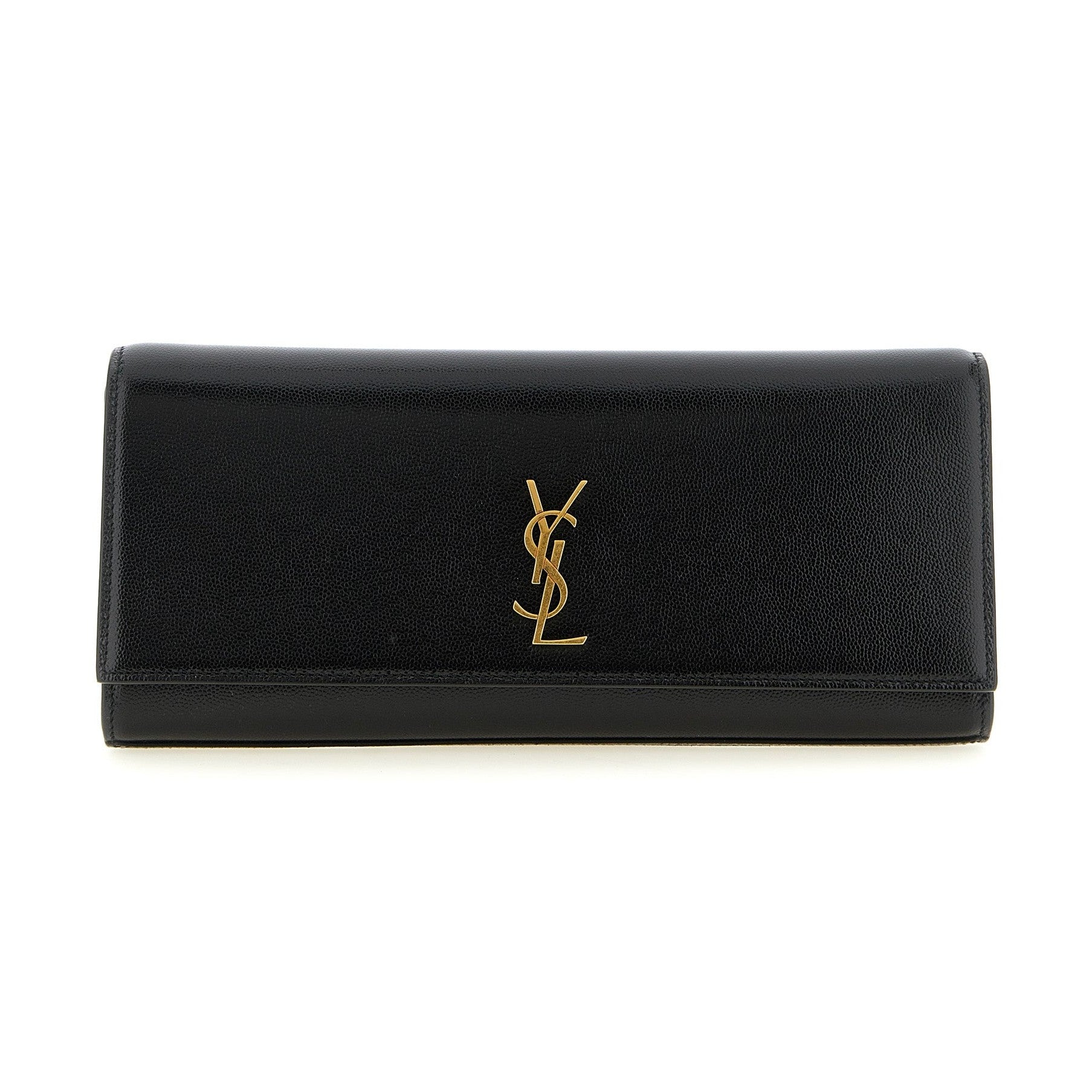 Saint Laurent Black Calfskin Clutch Bag