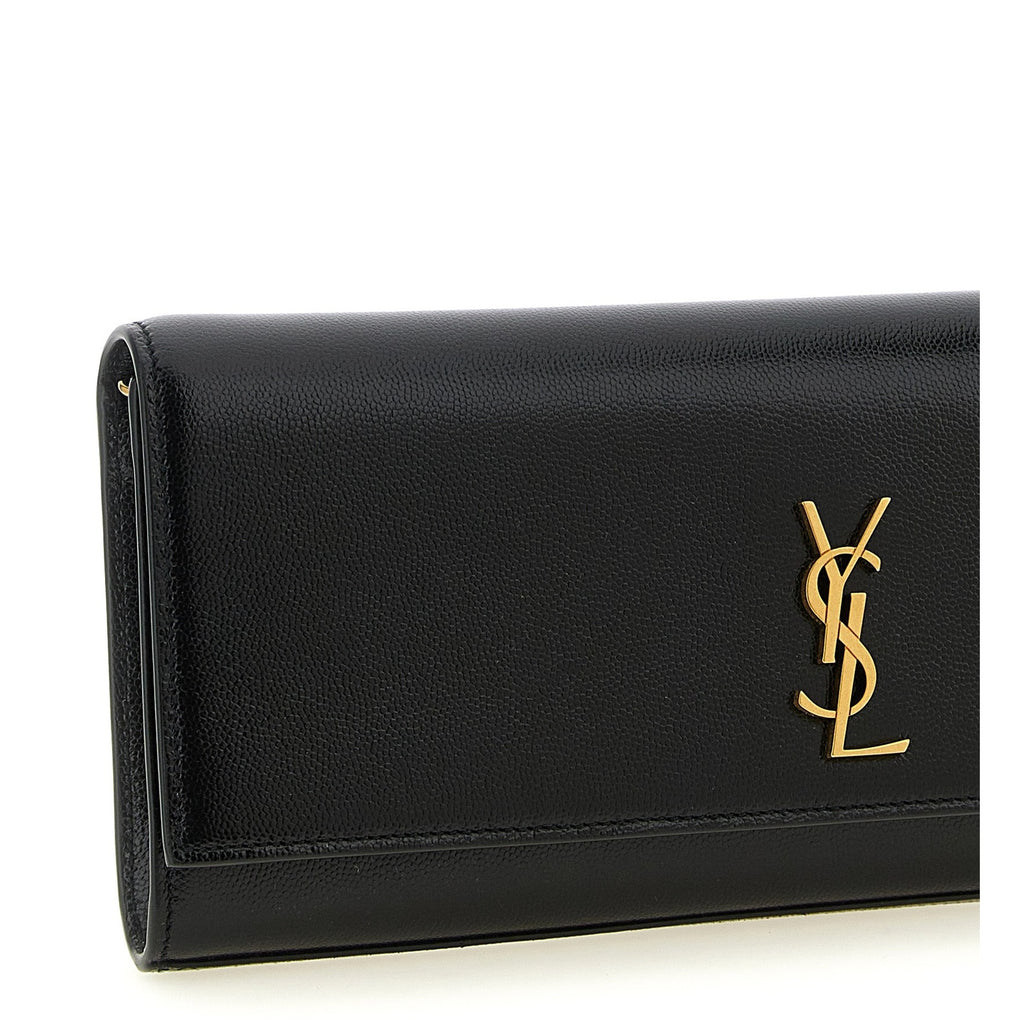 Saint Laurent Black Calfskin Clutch Bag