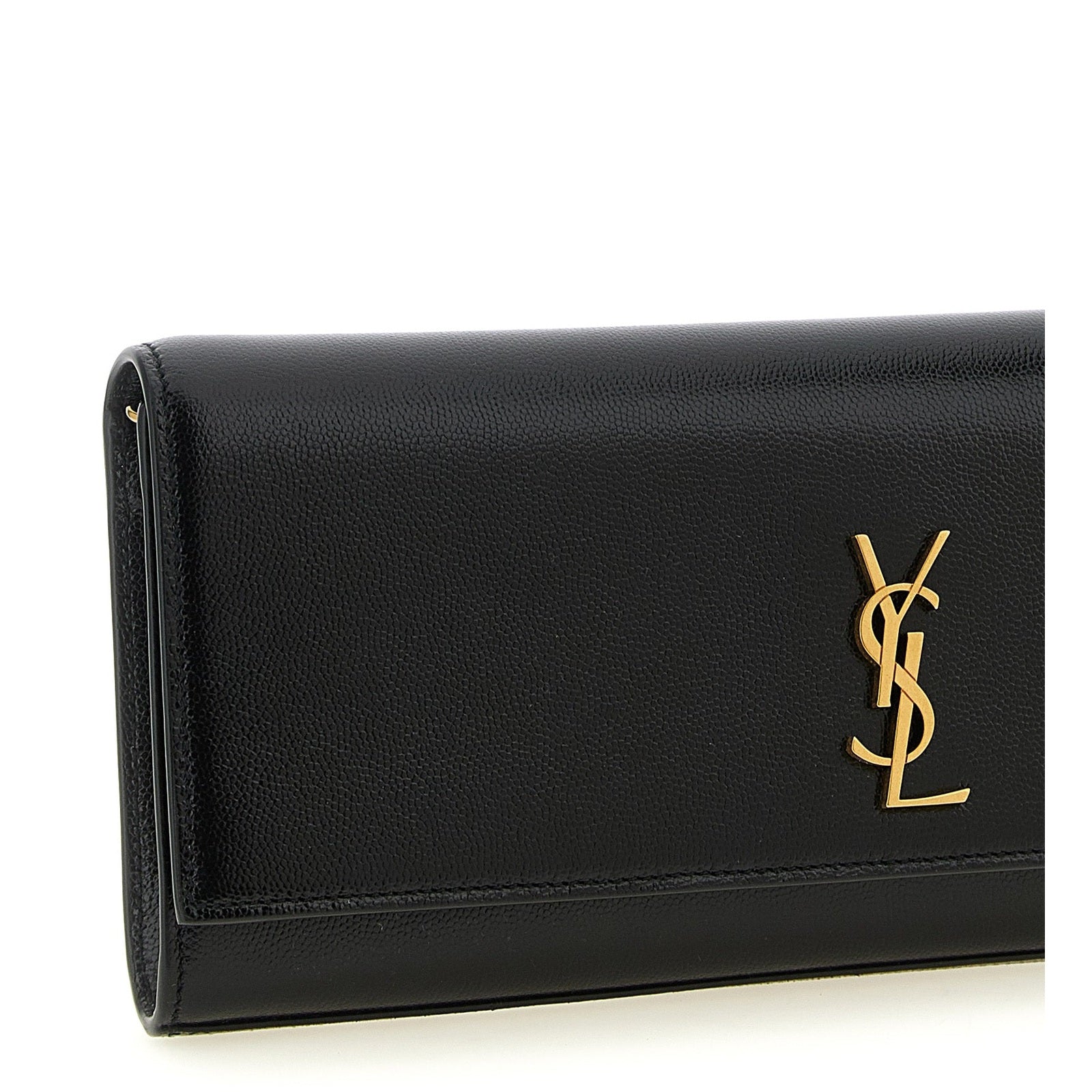 Saint Laurent Black Calfskin Clutch Bag