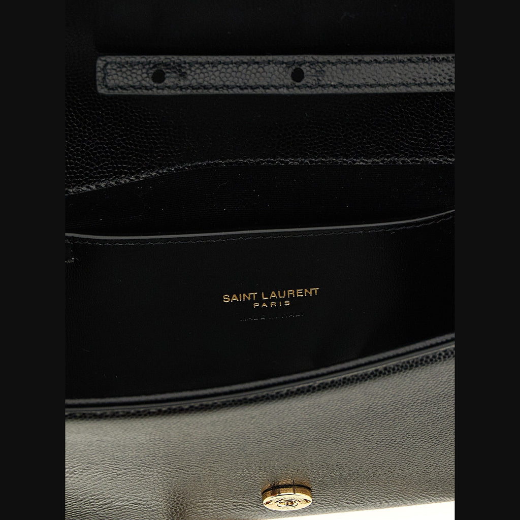Saint Laurent Black Calfskin Clutch Bag