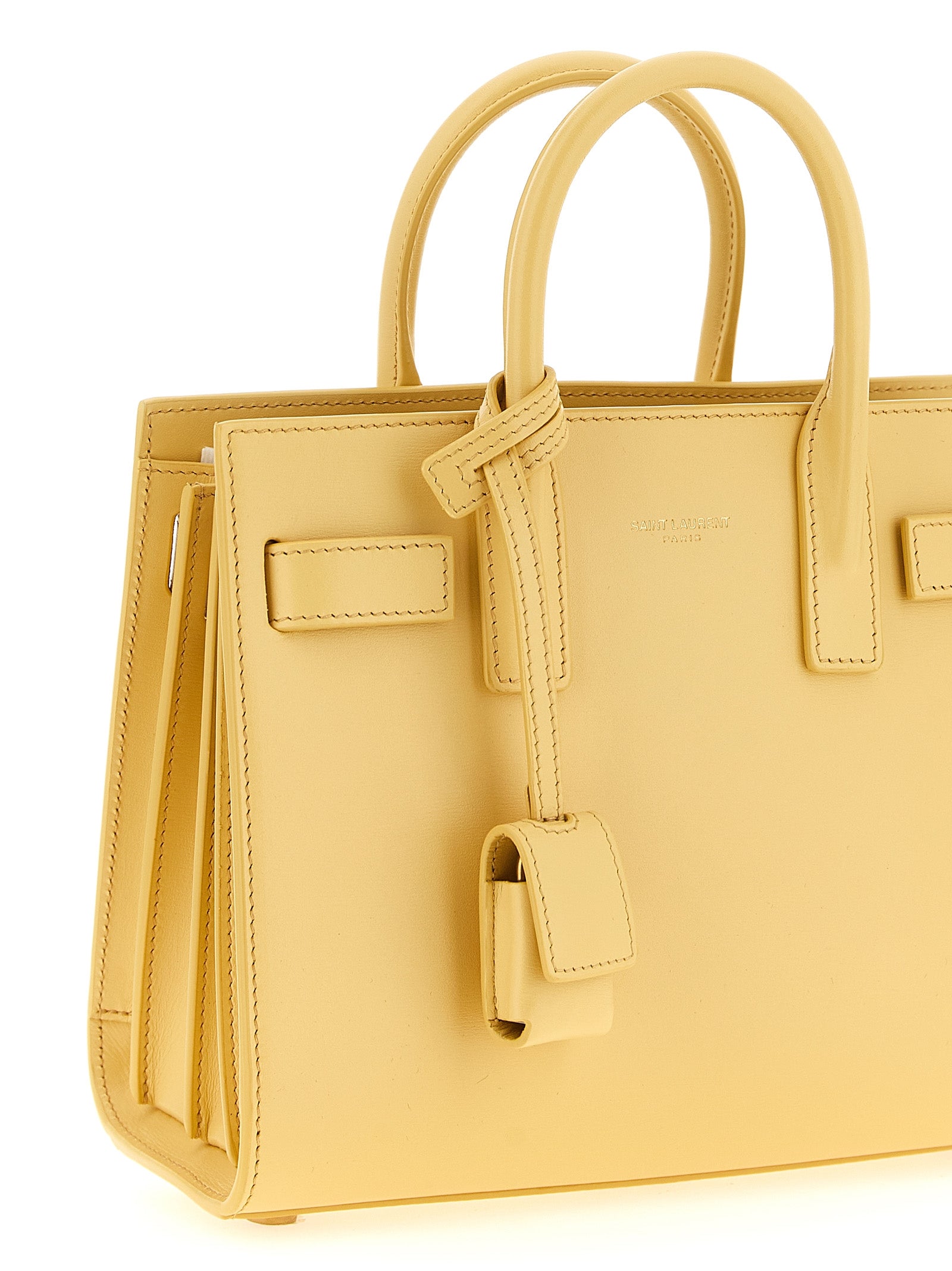 Saint Laurent Bicolor Calfskin Handbag