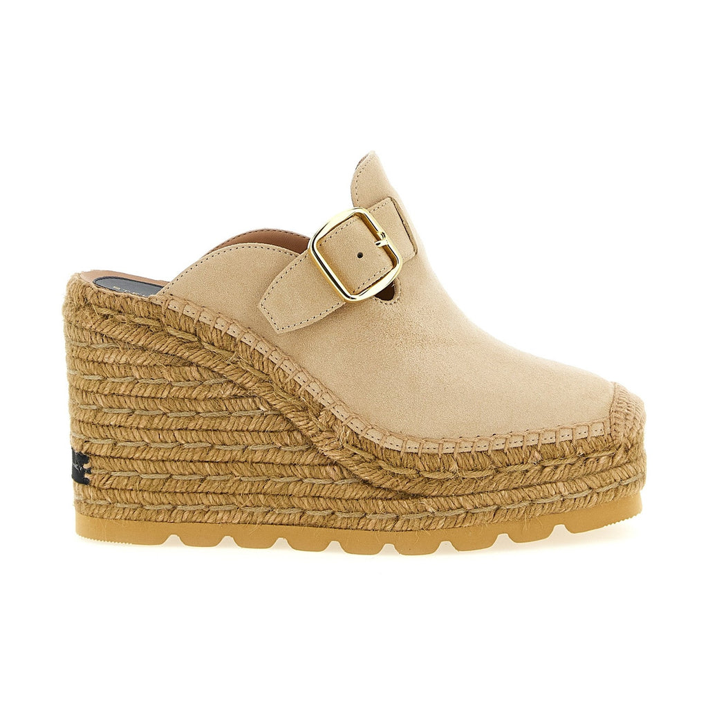 Stella McCartney Beige Viscose Wedge Sandals