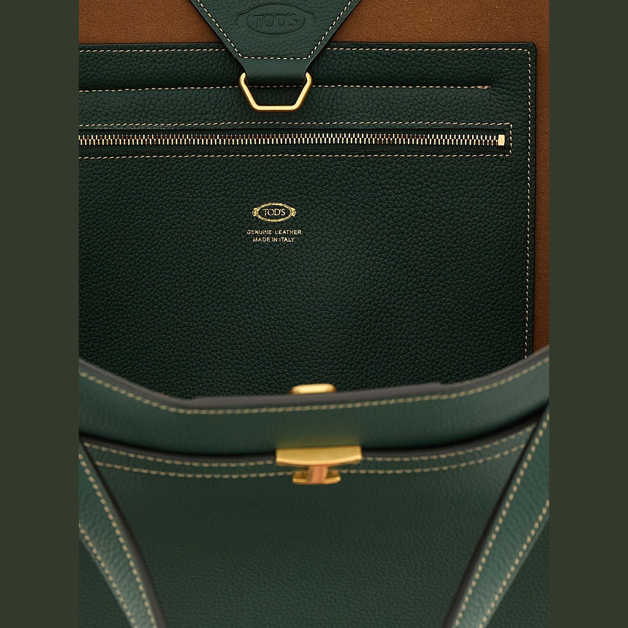 Tod's Bicolor Calfskin Tote Bag