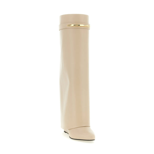 Beige Calfskin Over The Knee